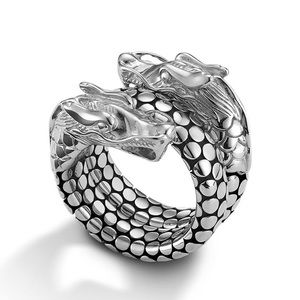 John Hardy Naga Double Coil Dragon Ring Sz 8